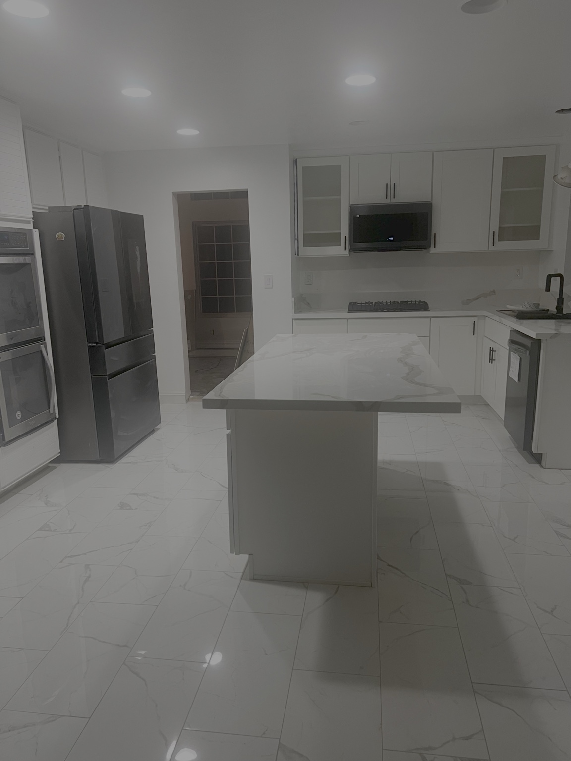 Completed white kitchen renovation